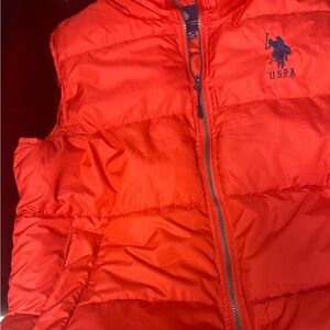 U.S. Polo Assn. Bold Red Puffer Vest